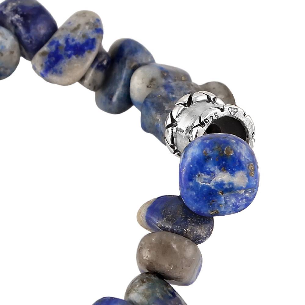 Kuzzoi Armband Beads Vintage | Lapiz Lazuli Steine (Blau) Sonderangebot der Fabrik