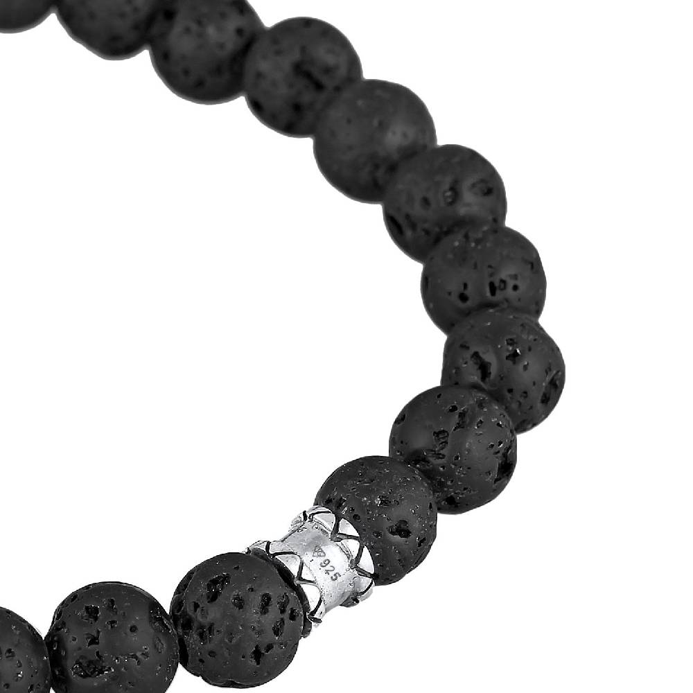 Kuzzoi Armband Totenkopf | Lava Perlen Großer Ausverkauf
