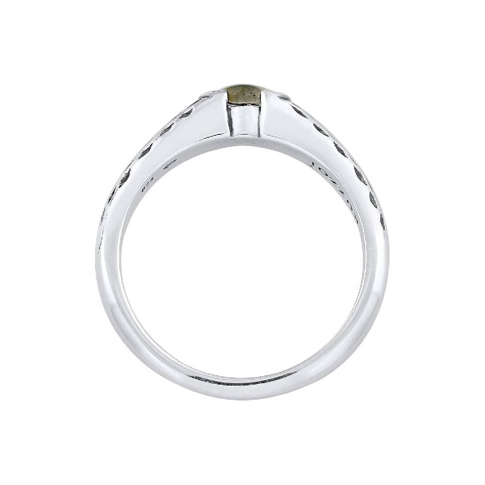 Kuzzoi Bandring Vintage | Labradorit (Grau) Begrenztes Angebot