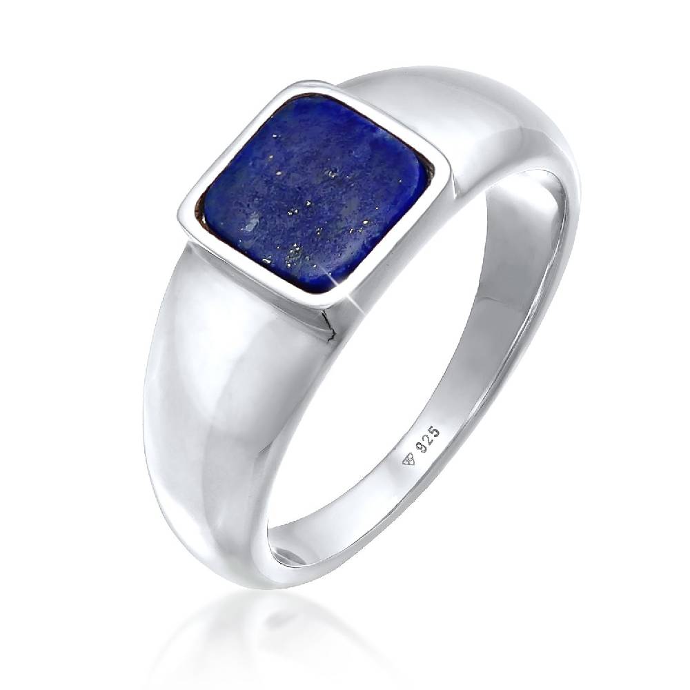 Kuzzoi Siegelring Quadrat | Sodalith (Blau) Top Angebot