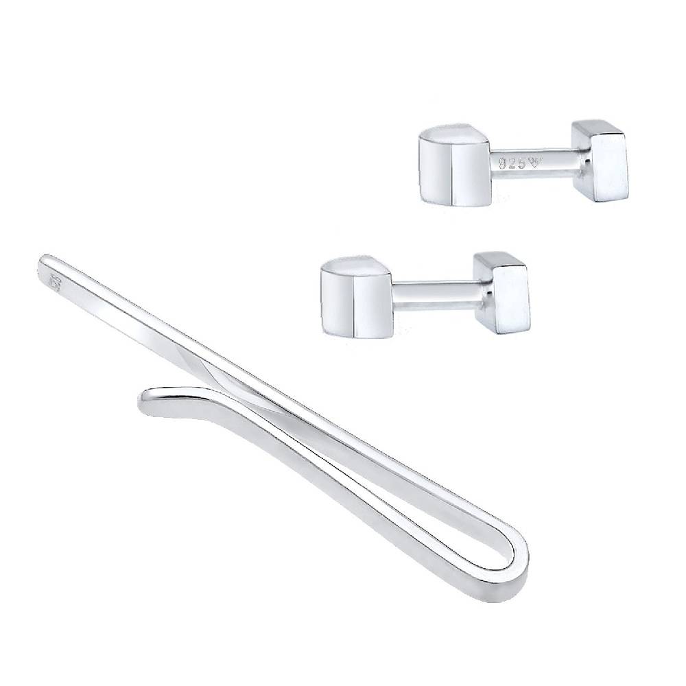 Kuzzoi Schmuckset Krawattennadel Manschettenknöpfe Basic Zeitlich begrenztes Angebot
