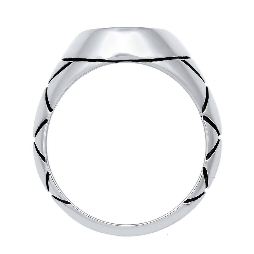 Kuzzoi Siegelring Oval Strukturiert | Emaille Versandkostenfrei