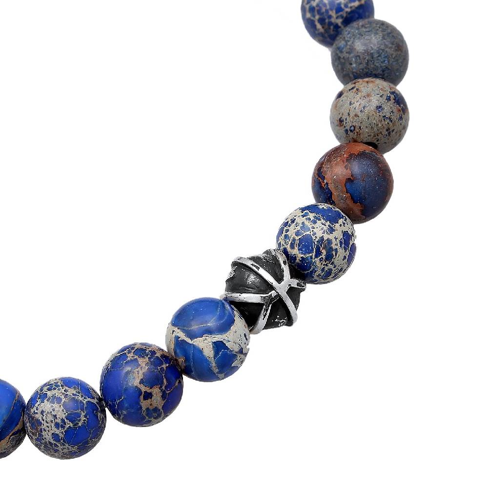 Kuzzoi Armband Kugeln | Achat (Blau) Neueste Mode