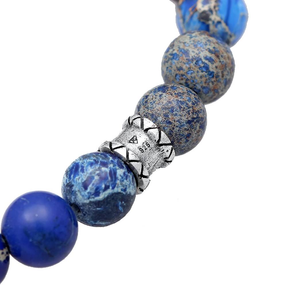 Kuzzoi Armband Kugeln | Achat (Blau) Neueste Mode