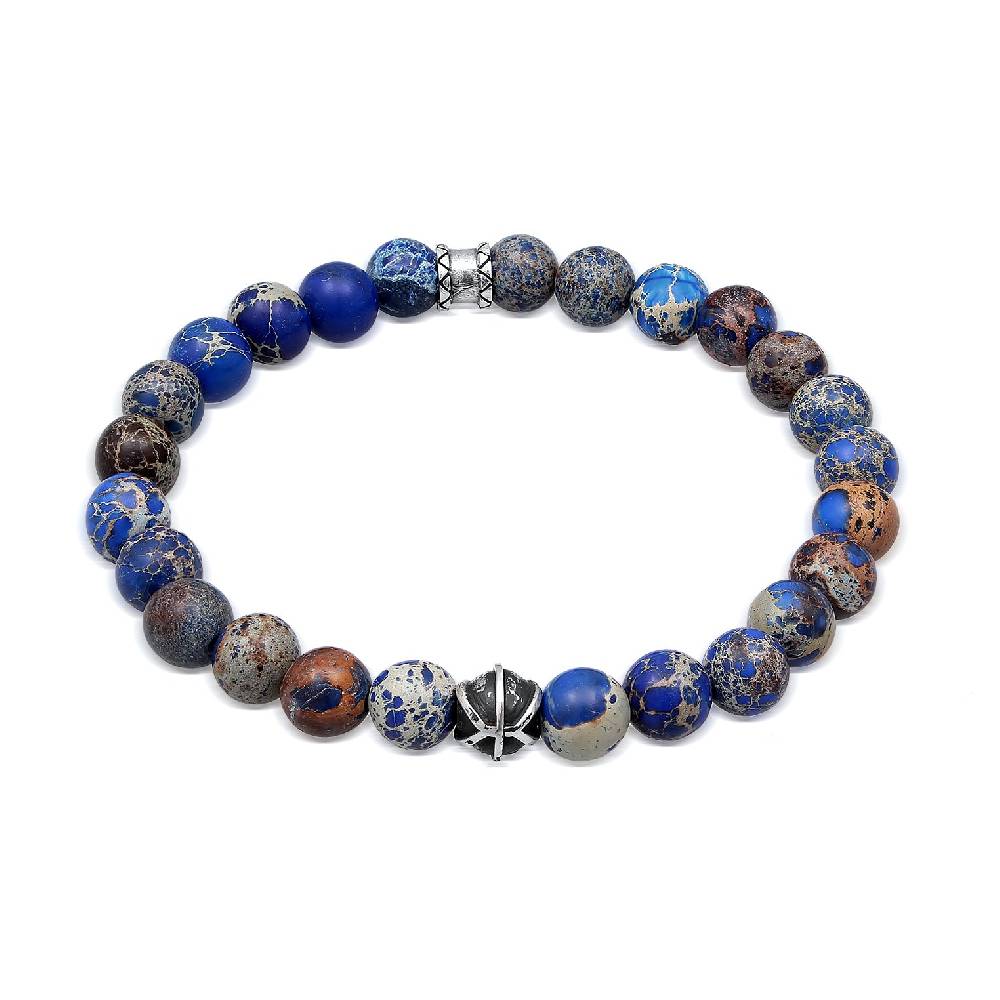 Kuzzoi Armband Kugeln | Achat (Blau) Neueste Mode
