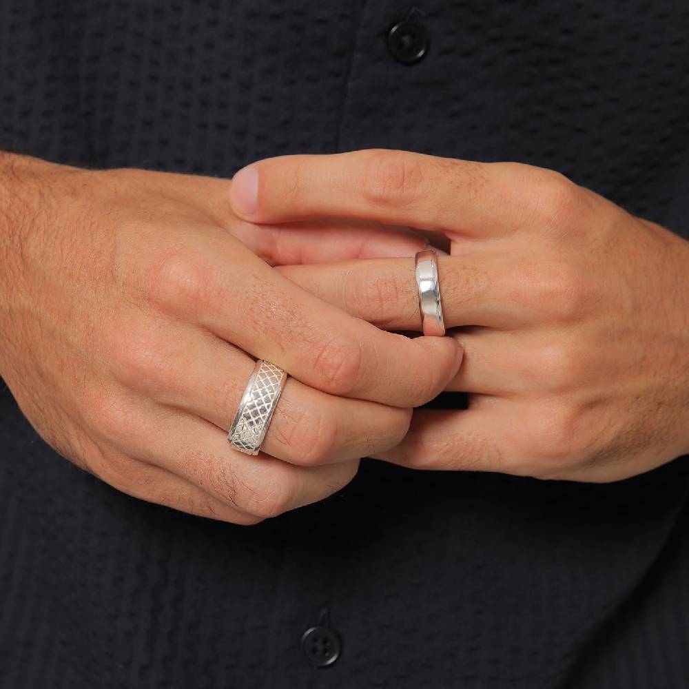Kuzzoi Bandring 2er Set Struktur 50% Rabatt mit kostenlosem Versand