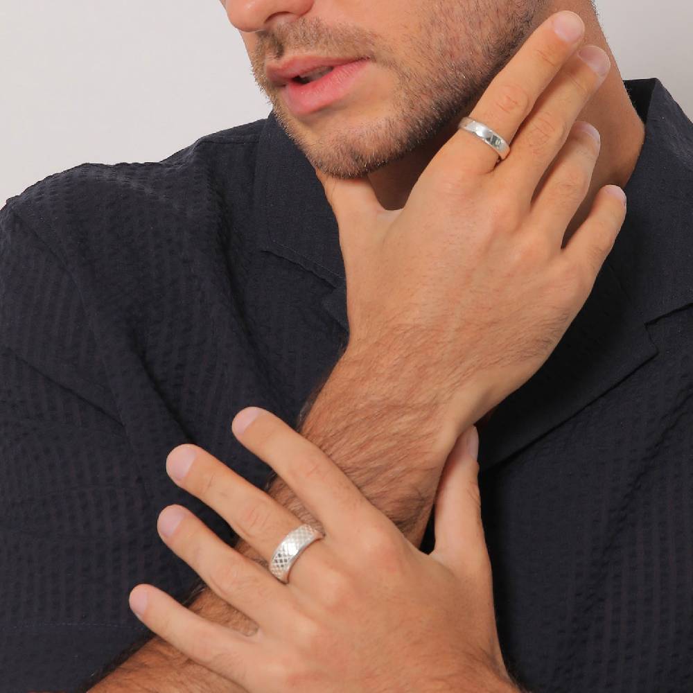 Kuzzoi Bandring 2er Set Struktur 50% Rabatt mit kostenlosem Versand