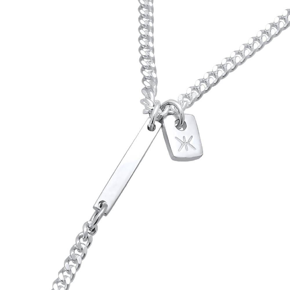 Kuzzoi Modische Y-Kette mit Barren 925 Silber Outlet