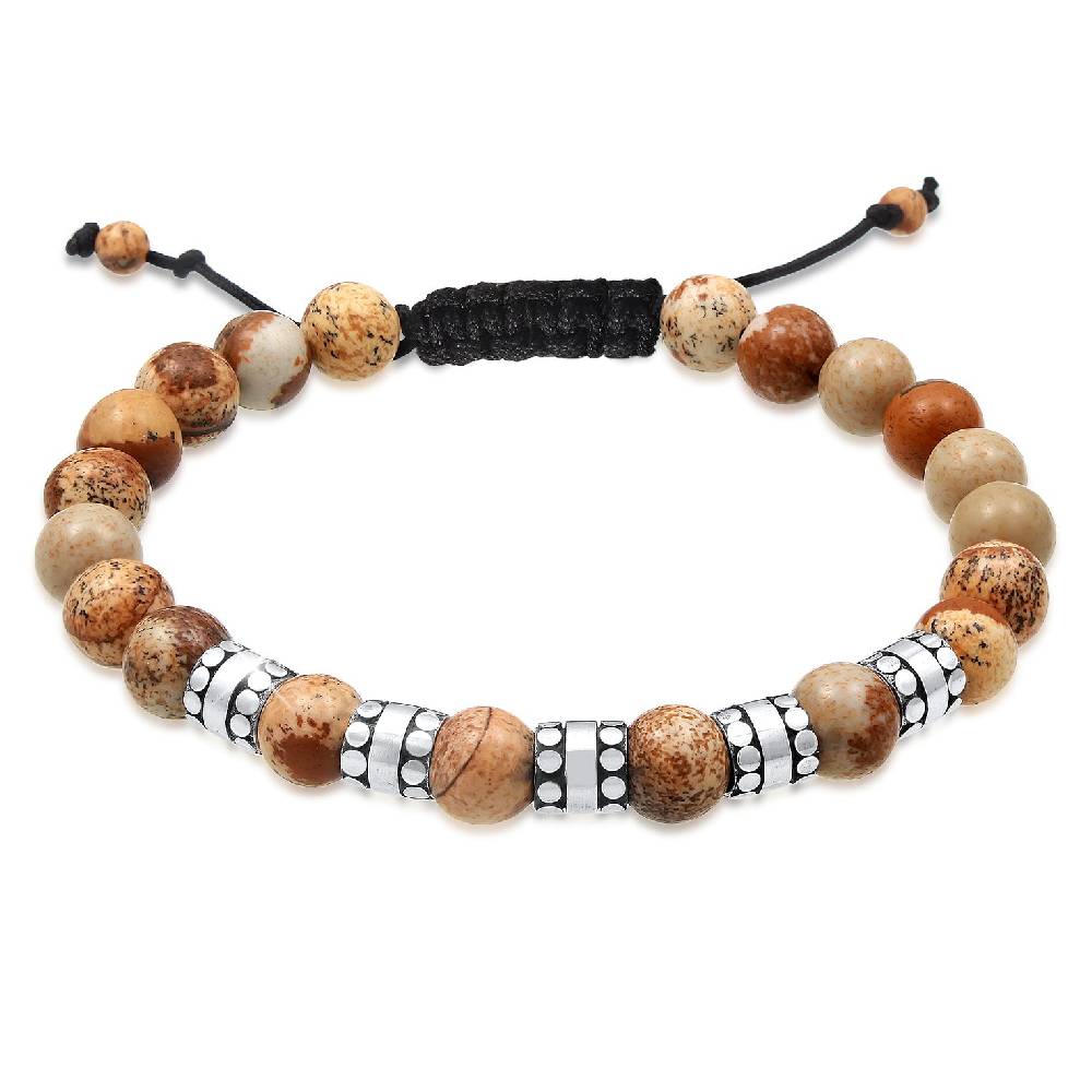 Kuzzoi Armband Kugeln | Achat (Braun) Limitierter Zeitrabatt