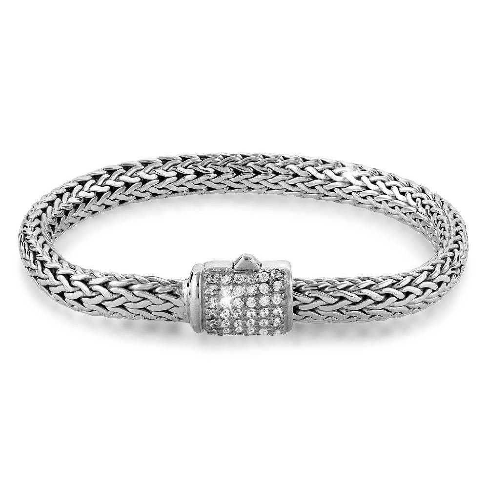 Kuzzoi Panzer-Armband | Zirkonia (Weiß) Günstig kaufen