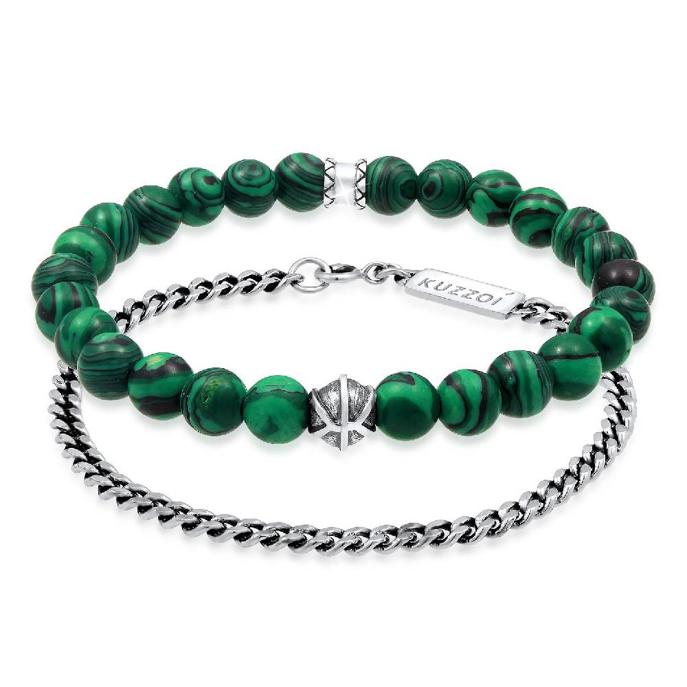 Kuzzoi Armbandset Perlen | Malachit (synt.) Online Shopping