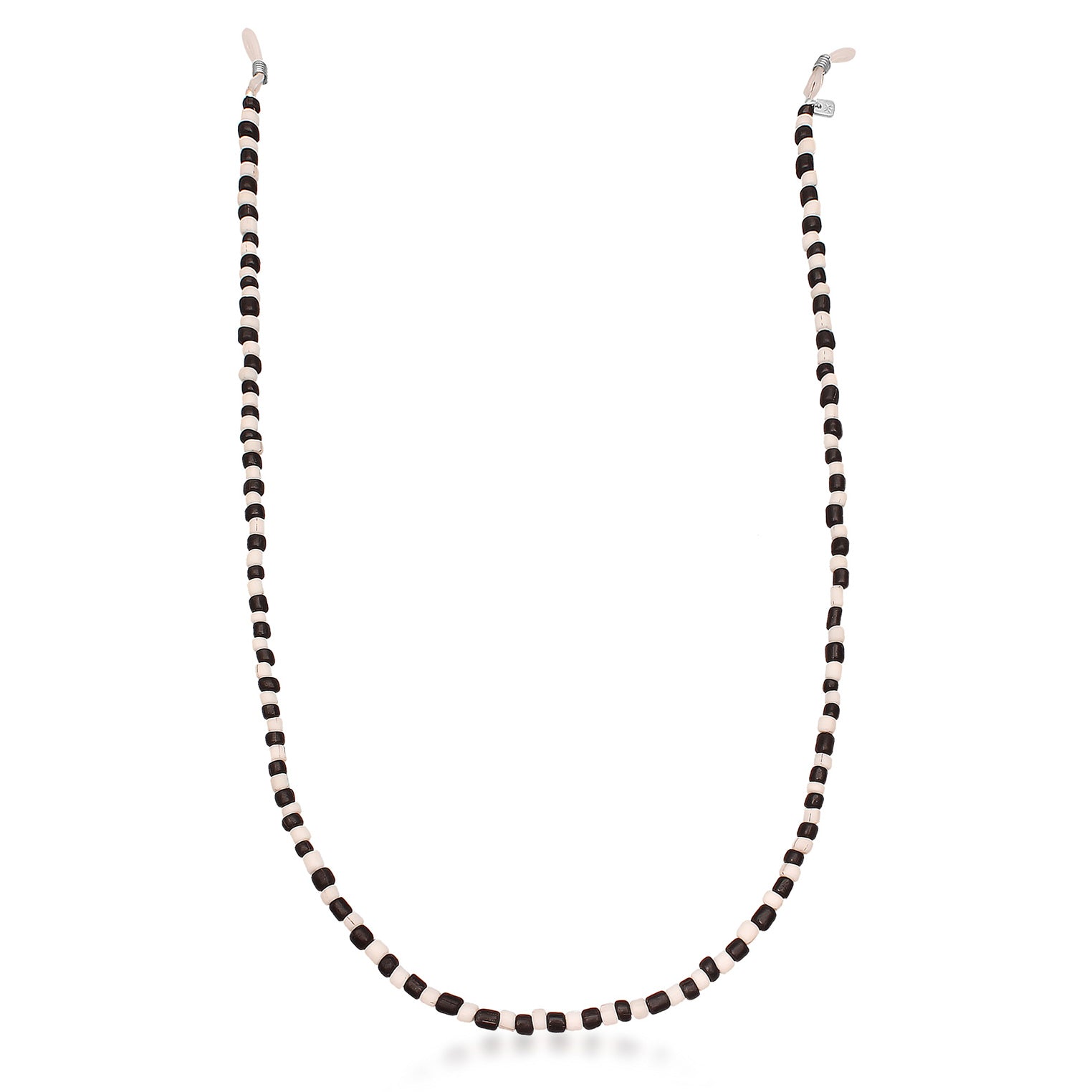 Kuzzoi Brillenkette Beads | Glas Perlen (Schwarz & Weiß) Bestseller