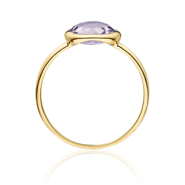 Leaf Jewelry Ring Amethyst, 14 K Gelbgold Zeitlich begrenztes Angebot