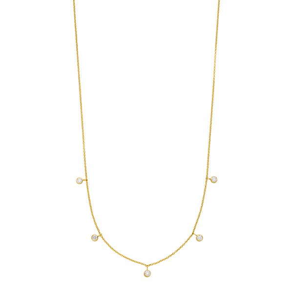 Leaf Jewelry Halskette "my first diamond" Charms, 14 K Gelbgold Exklusive Angebote