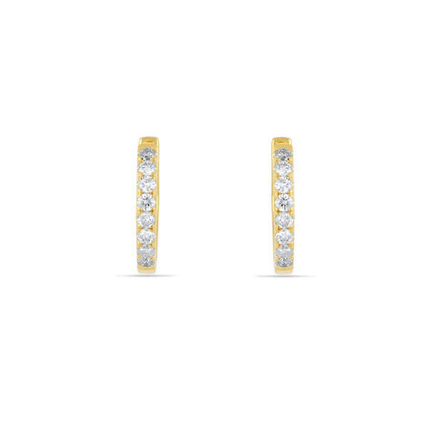 Leaf Jewelry Creole mit Diamanten, 18K Gelbgold Blitzangebot