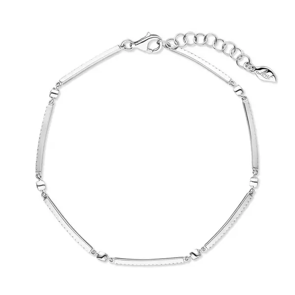 Leaf Jewelry Armband Bar, 18K Weissgold, Diamanten Saisonale Angebote
