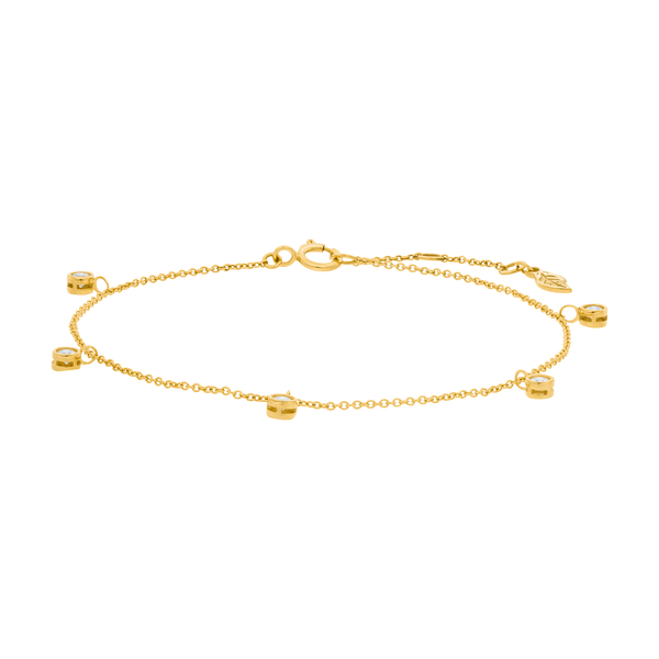 Leaf Jewelry Armkette "my first diamond" Charms, 14 K Gelbgold Räumungsverkauf