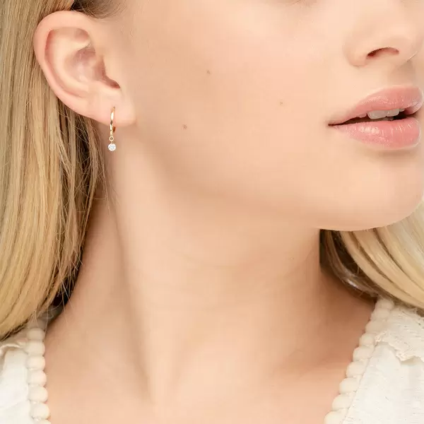 Leaf Jewelry Creole Pure mit Diamanten, 18 K Gelbgold Neueste Stile