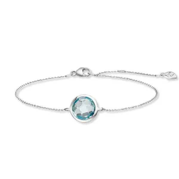 Leaf Jewelry Armkette Blue Topaz, 14 K Weissgold Nur für heute