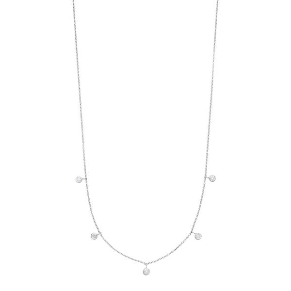 Leaf Jewelry Halskette "my first diamond" Charms, 14 K Weißgold Sonderangebot der Fabrik