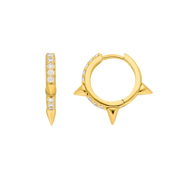 Leaf Jewelry Creole Triple Stud, 18 K Gelbgold vergoldet zollfrei