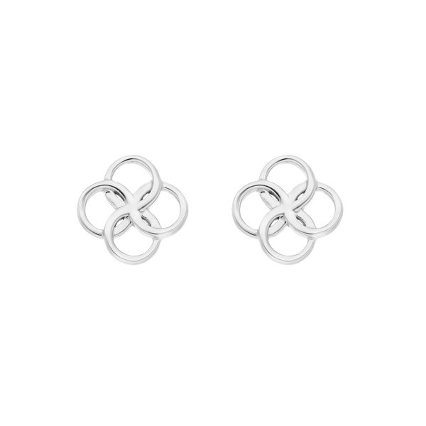 Leaf Jewelry Ohrstecker Clover Charm, 925 Sterlingsilber 50% Rabatt für begrenzte Zeit