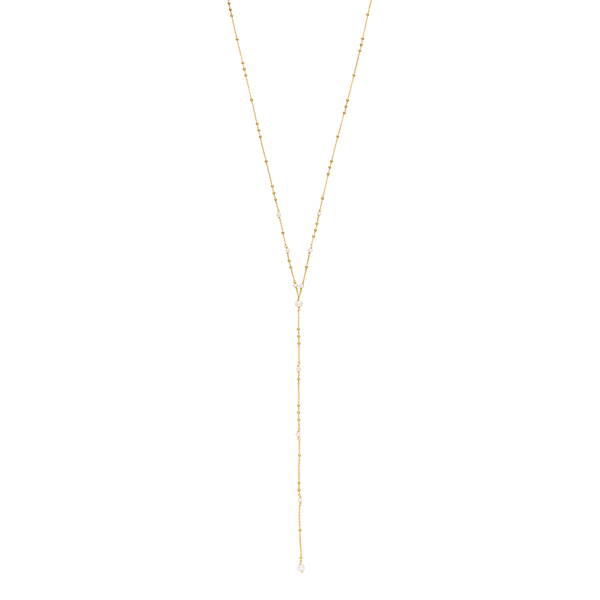Leaf Jewelry Y-Halskette Flying Pearls, 18 K Gelbgold vergoldet Online