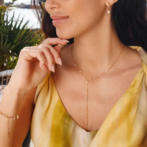 Leaf Jewelry Armkette Flying Pearls, 3-reihig, 18 K Gelbgold vergoldet Verkauf