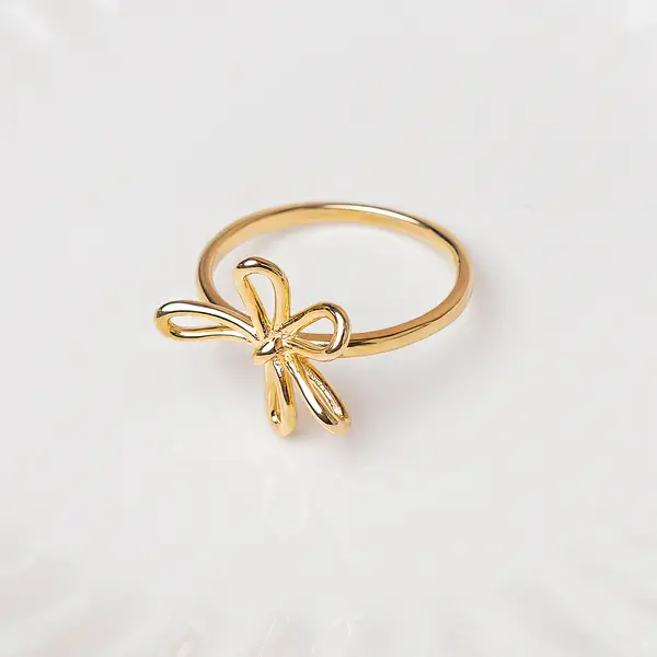Leaf Jewelry Ring Blossom, 18 K Gelbgold vergoldet im Angebot
