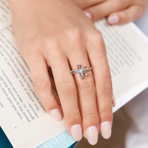 Leaf Jewelry Ring Blossom, 18 K Gelbgold vergoldet im Angebot