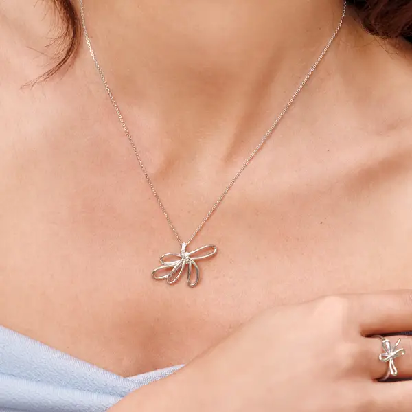 Leaf Jewelry Halskette Blossom, 18 K Gelbgold vergoldet Blitzverkäufe