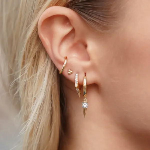 Leaf Jewelry Ohrstecker Bubble, 18 K Gelbgold vergoldet Tägliche Deals
