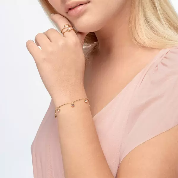 Leaf Jewelry Armkette Sweet Drops, Mix Gems, 925 Sterlingsilber Sonderangebot der Fabrik