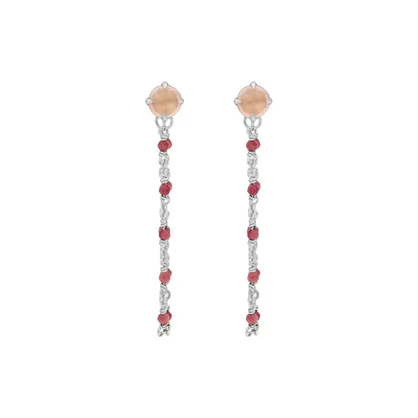 Leaf Jewelry Ohrhänger Flying Gems, Rosenquarz, 925 Sterlingsilber Bis zu 55% Rabatt