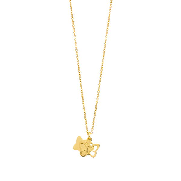 Leaf Jewelry Halskette SCHMETTERLING, 18 K Gelbgold vergoldet Nur noch ein Tag übrig