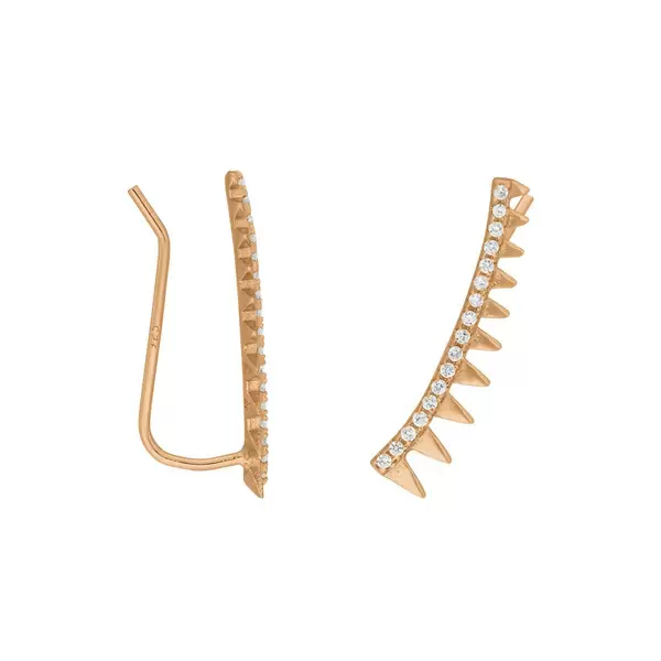Leaf Jewelry Earclimber Memory II, 18 K Rosegold vergoldet Riesige Rabatte