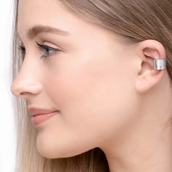 Leaf Jewelry Earcuff Matt, 10mm, 18 K Rosegold vergoldet Kostenloser Versand international