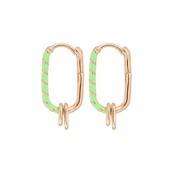 Leaf Jewelry Silber Creole, Rosegold, Neon Twist Im Verkauf