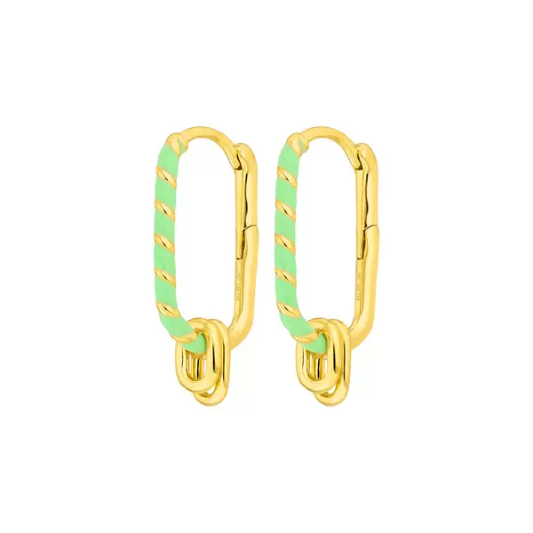 Leaf Jewelry Silber Creole, Gelbgold, Neon Twist Auslauf