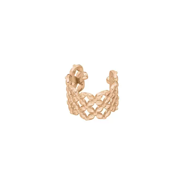 Leaf Jewelry Earcuff Grid, 18 K Rosegold vergoldet im Angebot