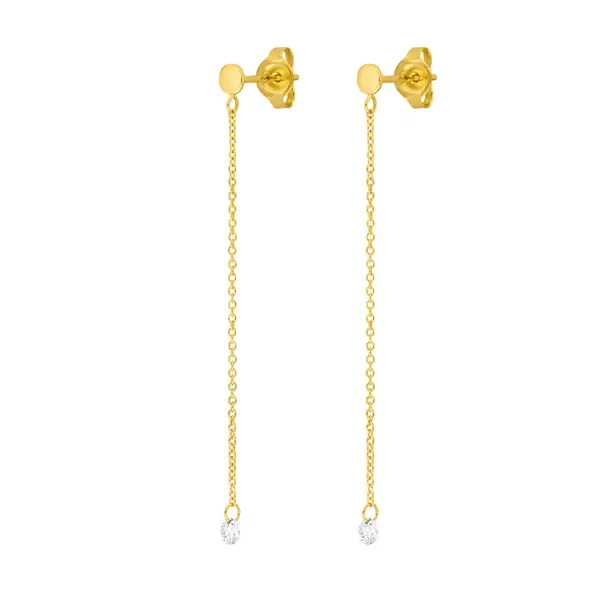 Leaf Jewelry Ohrringe Pure Kette, 18 K Gelbgold Limitierter Zeitrabatt