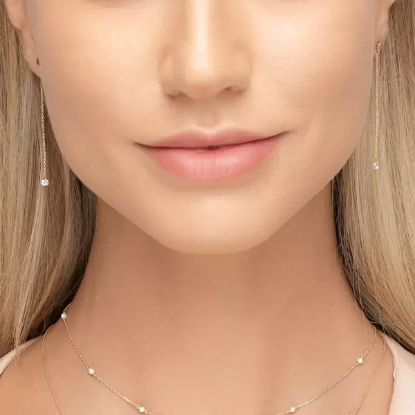 Leaf Jewelry Ohrringe Pure Kette, 18 K Gelbgold Limitierter Zeitrabatt