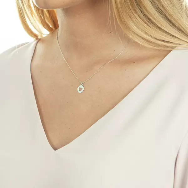 Leaf Jewelry Halskette Heart, 14 K Weißgold Fabrikpreis