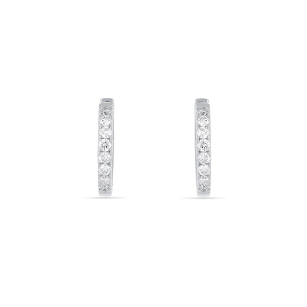 Leaf Jewelry Creole mit Diamanten, 18K Weißgold Sonderangebot