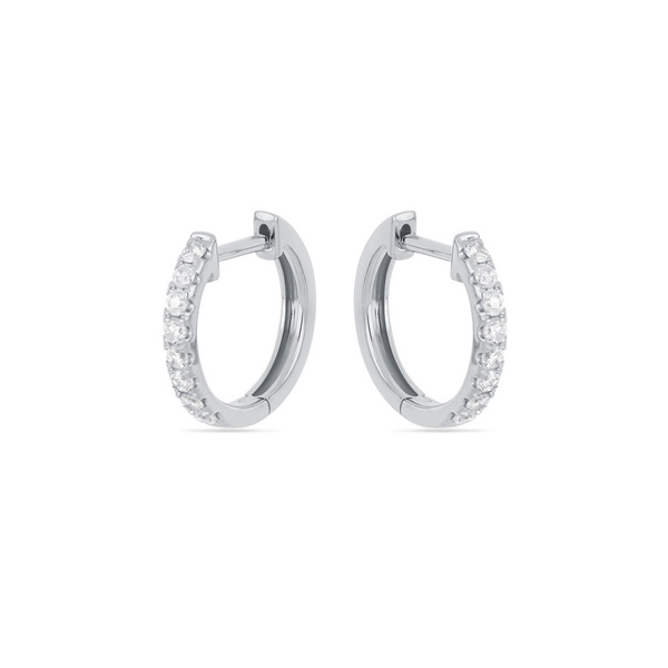 Leaf Jewelry Creole mit Diamanten, 18K Weißgold Sonderangebot