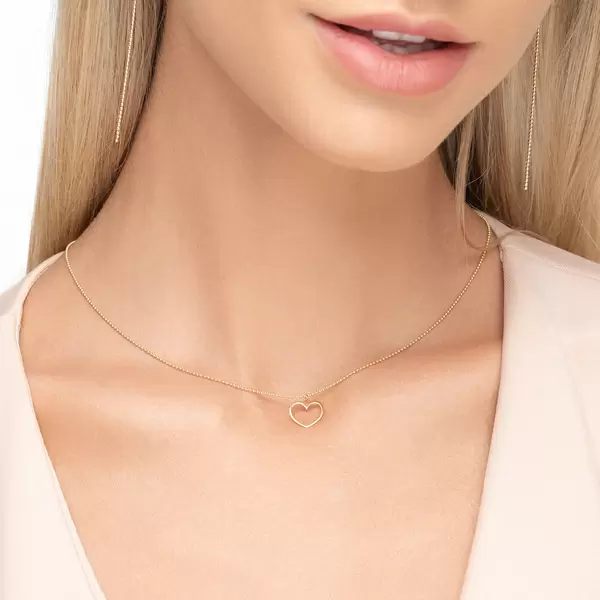 Leaf Jewelry Halskette GENTLE HEART, 14 K Gelbgold Großer Ausverkauf