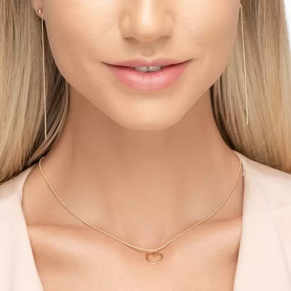 Leaf Jewelry Halskette GENTLE HEART, 14 K Gelbgold Großer Ausverkauf