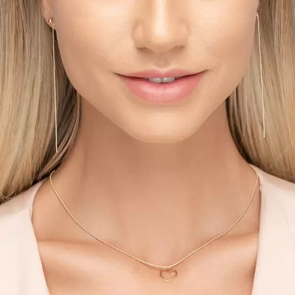 Leaf Jewelry Ohrringe Ball Chain, 14 K Gelbgold Online Shopping