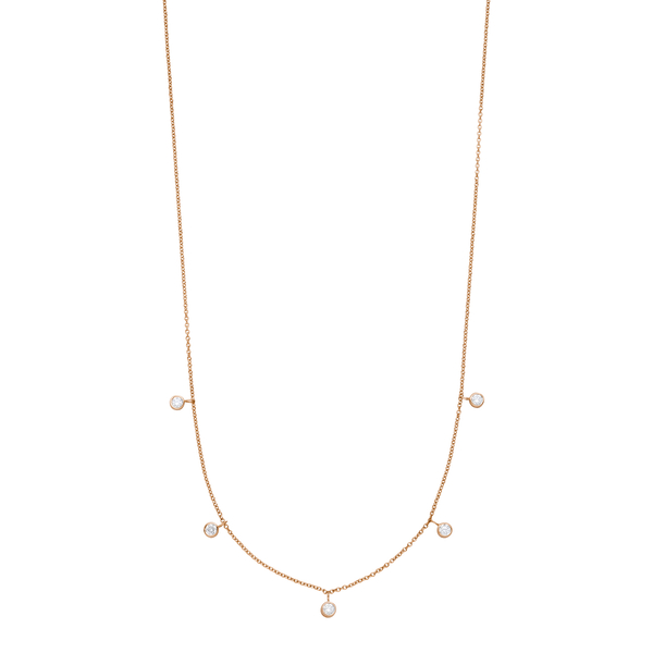 Leaf Jewelry Halskette "my first diamond" Charms, 14 K Rosegold Vatertagsangebot