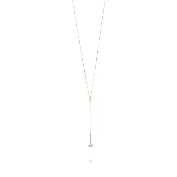 Leaf Jewelry Halskette Y-Pure Diamant, 18 K Rosegold Top Angebot